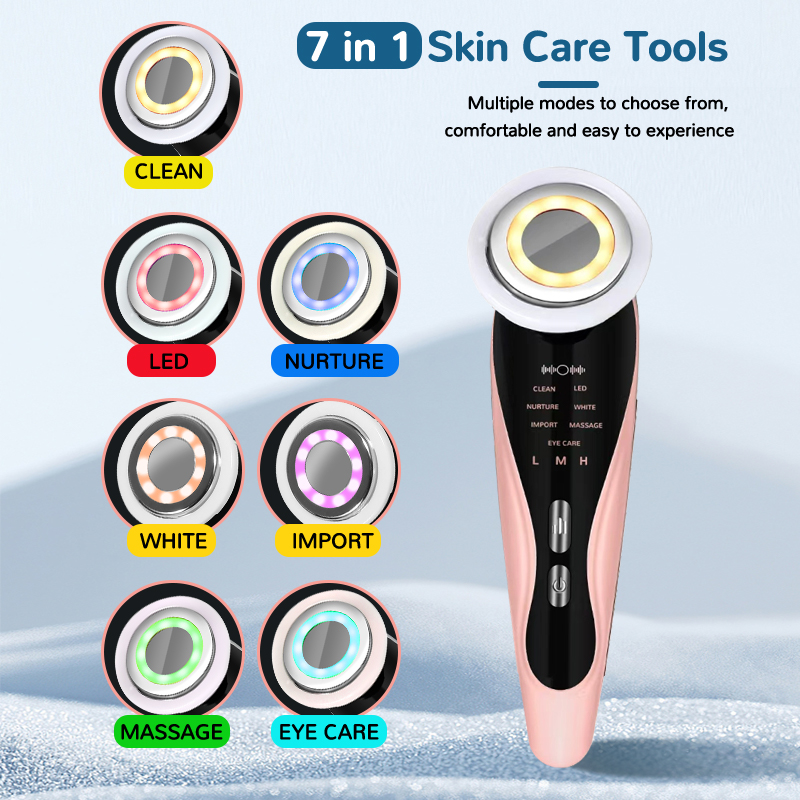 Skincare Scora - 전기 뷰티 입문용 기기 7-in-3 페이셜