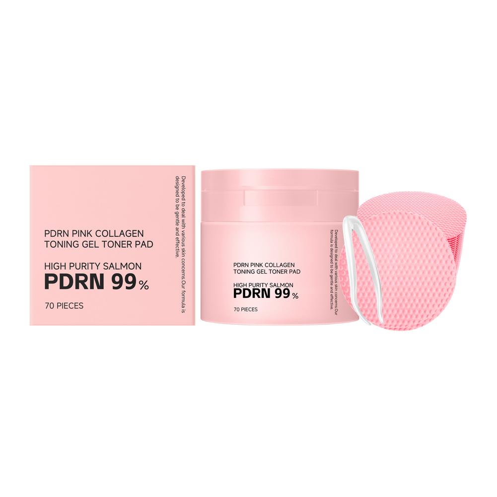 Skincare Glad2Glow - 70개입 한국산 PDRN 연어 콜라겐 토너