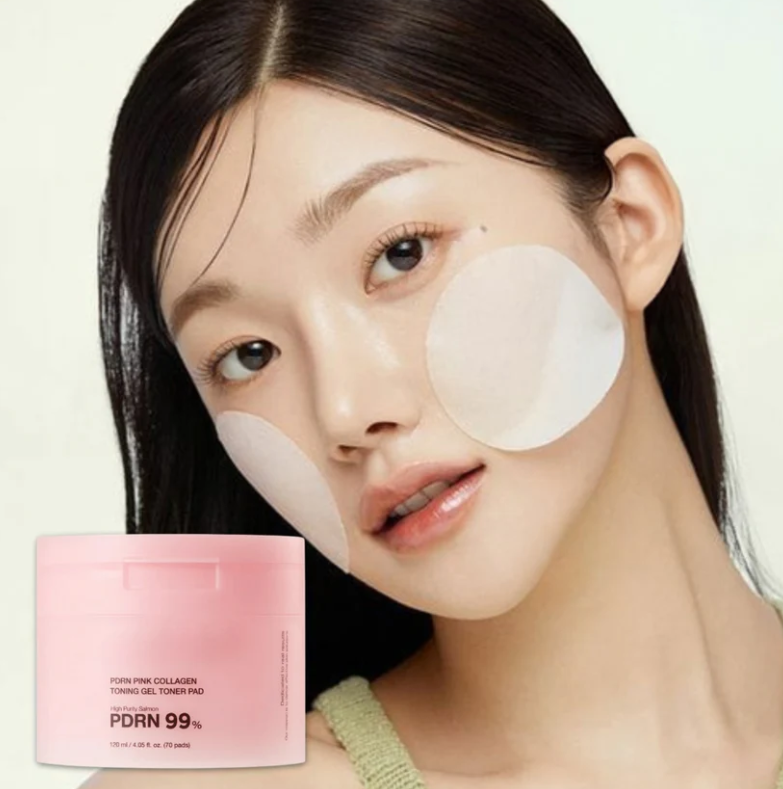 70개 PDRN 핑크 콜라겐 토닝 젤 토너 패드 고순도 - Skincare Glad2Glow 리뷰 및 가격