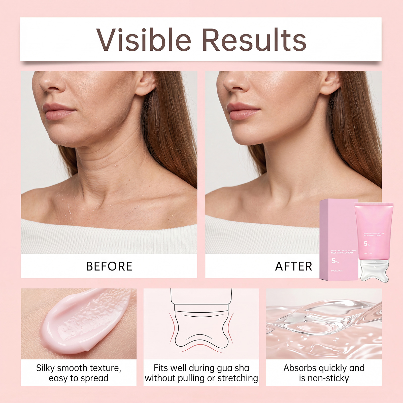 콜라겐 넥 크림 마사지 목 주름 개선 리프팅 타이트닝  - Skincare Glad2Glow 리뷰 및 가격