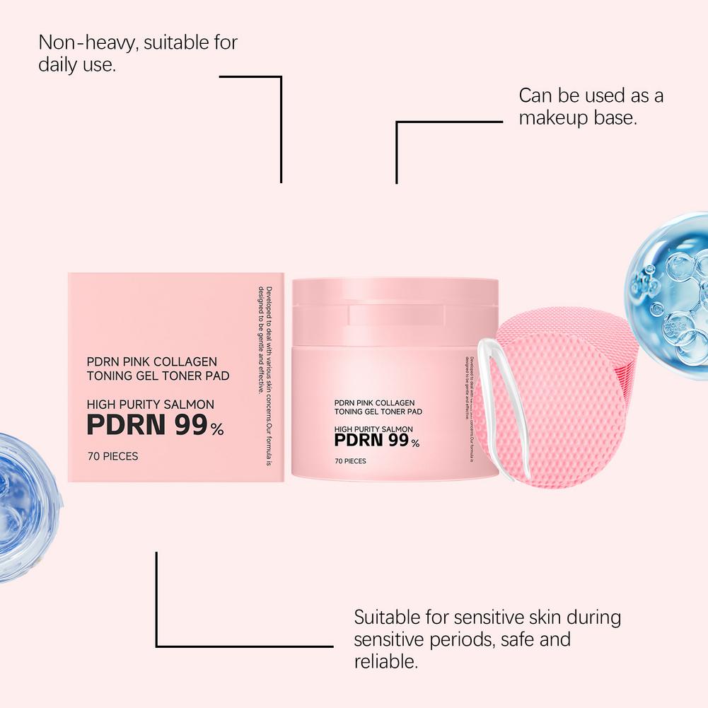 70개입 한국산 PDRN 연어 콜라겐 토너 패드, 99 - Skincare Glad2Glow 리뷰 및 가격