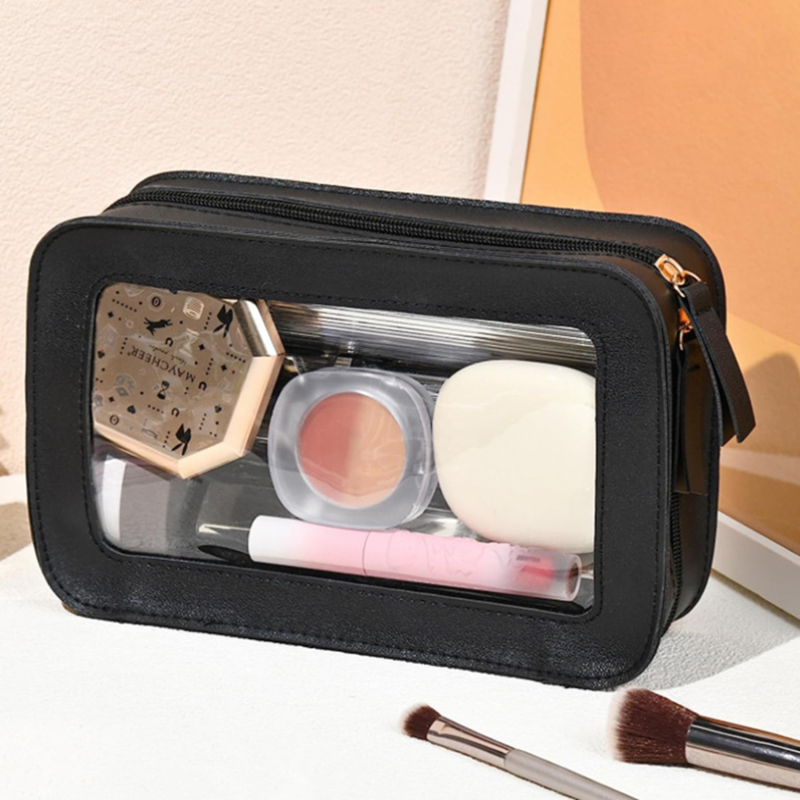 여성 PU 메이크업 가방 여행용 화장품 가방 투명 세면 - Skincare D'Alba 리뷰 및 가격