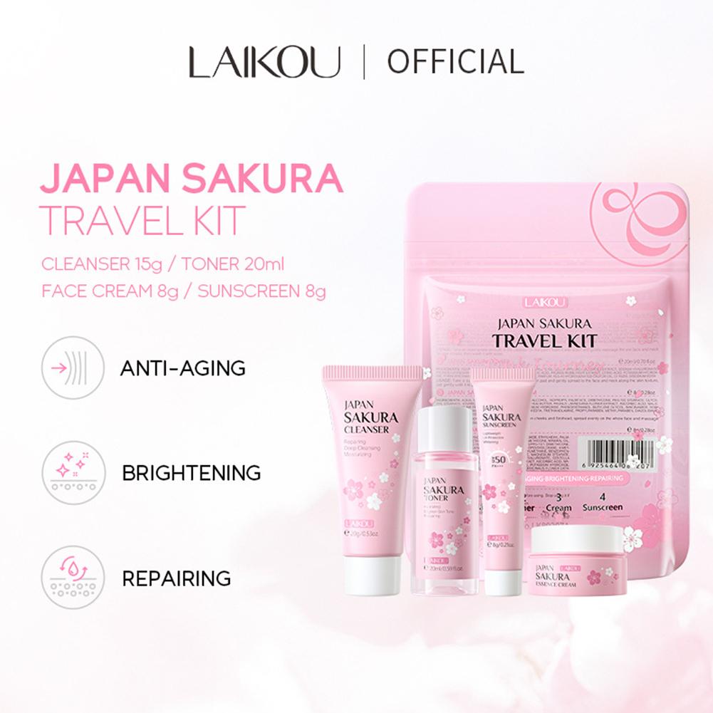 사쿠라 스킨 케어 세트 페이셜 클렌저, 세럼, 토너,  - Skincare Scora 리뷰 및 가격