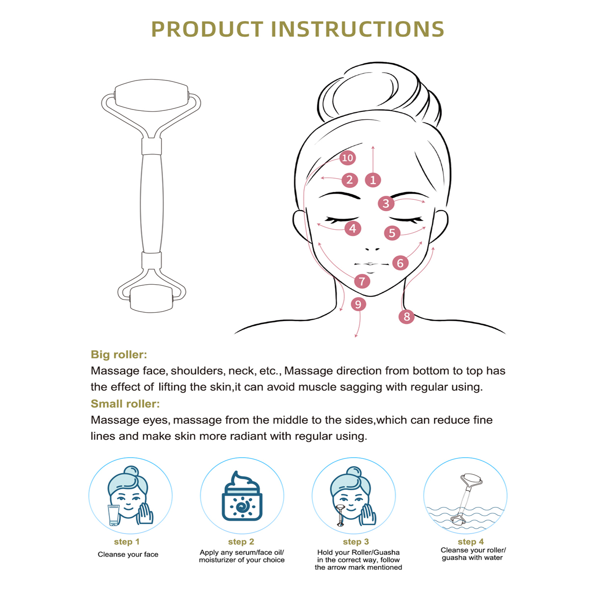 여성용 천연 옥 롤러 마사지기, 얼굴 롤러, 얼굴 미용 - Skincare Scora 리뷰 및 가격
